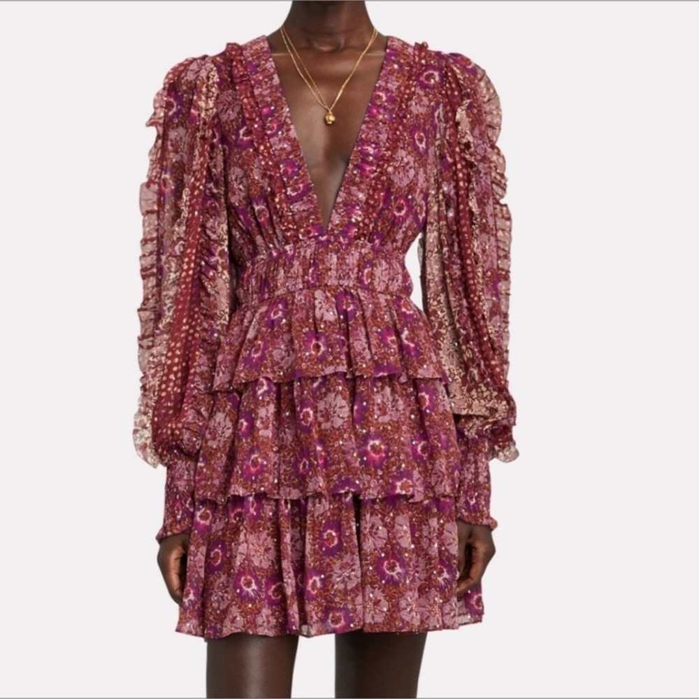NWT ULLA JOHNSON Basia Silk mini Dress Sz 8
